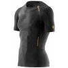 Pánské sportovní tričko Skins A400 Mens Short Sleeve Top pánské aktivní kompresní triko s krátkým rukávem black