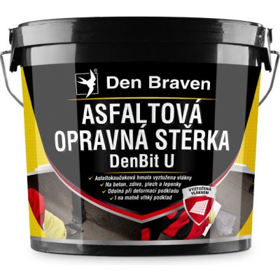Den Braven Asfaltová opravná stěrka DenBit U Barva: černá, v balení: 10 kg – Zbozi.Blesk.cz