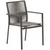 Zahradní židle a křeslo Kave Home Culip Šedá kovová zahradní židle