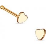 Šperky4U zlacený piercing do nosu srdíčko N01160-RD – Sleviste.cz