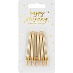 PartyDeco svíčky zlaté – Zboží Dáma