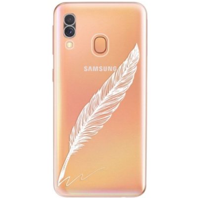 iSaprio Writing By Feather Samsung Galaxy A40 bílé – Zboží Mobilmania