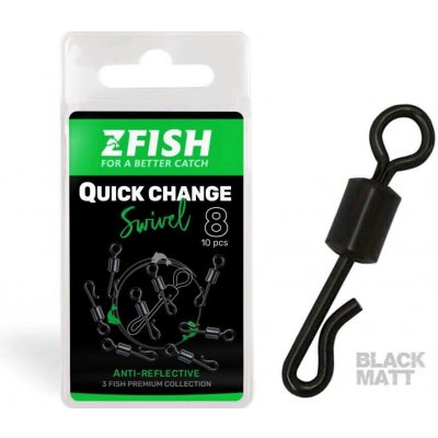 ZFISH Obratlík Quick Change Swivel Matt vel. 12 10 ks – Hledejceny.cz