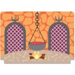 Peklo pozadí do divadla pro 20 cm loutky – Zbozi.Blesk.cz