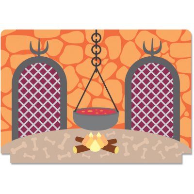 Peklo pozadí do divadla pro 20 cm loutky – Zbozi.Blesk.cz