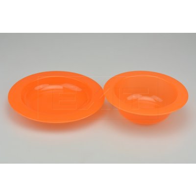 TVAR Dětské talíře TVAR set mělký+hluboký 20+17cm Oranžové