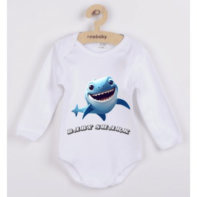 New Baby Originální kojenecké body s dlouhým rukávem Baby Shark Bílá – Hledejceny.cz