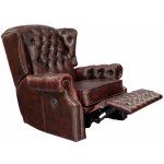 indickynabytek elektrické polohovací Chesterfield Stunning z pravé hovězí kůže new red – Zboží Mobilmania