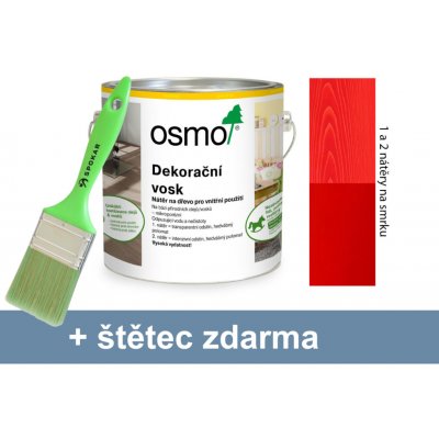 Osmo 3104 Dekorační vosk intenzivní 0,375 l Červený – Zbozi.Blesk.cz