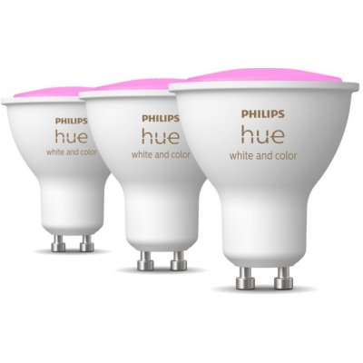 Philips Hue White and Color Ambiance LED žárovka 4.3W 350lm GU10 RGB 3ks – Zboží Mobilmania