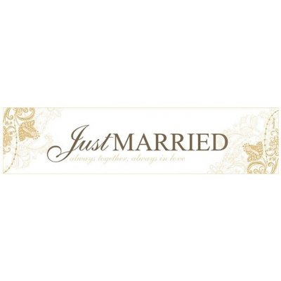 Svatební SPZ Just Married - zlatá – Zboží Dáma