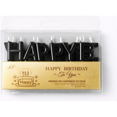 Dortisimo Svíčky Happy Birthday černé – Hledejceny.cz