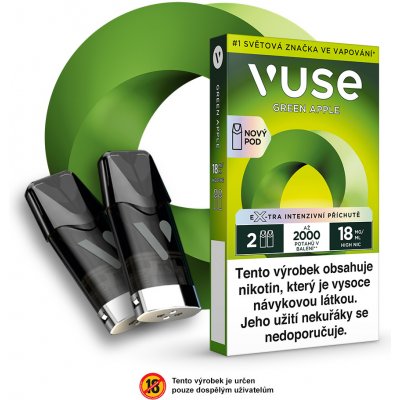 British American Tobacco Vuse Pods Green Apple 18 mg 2 ks – Sleviste.cz