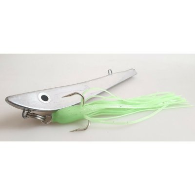 ICE Fish Pilker Banán stříbrný s Fluo Chobotnicí 600 g – Sleviste.cz