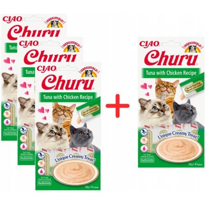 Churu Cat Purée Tuna with Chicken 4 x 14 g – Sleviste.cz