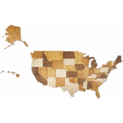 Dřevěná mapa USA Puzzle Základné – Hledejceny.cz