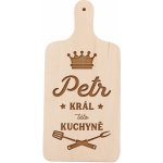 Dřevia Dárkové dřevěné prkénko na krájení - KRÁL KUCHYNĚ, se jménem – Zboží Mobilmania