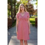 Jsem máma kojicí šaty s uzlem bio bavlna růžové – Zboží Mobilmania