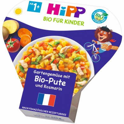 Hipp Bio zelenina ze zahrádky s krůtím masem a rozmarýnem 250 g – Zboží Dáma
