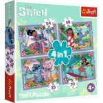 TREFL Lilo&Stitch Bláznivý den 4v1 35,48,54,70 dílků – Zboží Mobilmania
