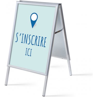 Jansen Display Set reklamního áčka A1, Přihlášení, modrý, francouzština, 639 x 1094 mm – Hledejceny.cz