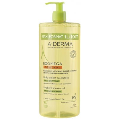 A-Derma Exomega Control Zvláčňující sprchový olej 1000 ml – Hledejceny.cz
