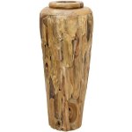 Dekorativní váza 40 × 100 cm masivní teakové dřevo – Zboží Dáma