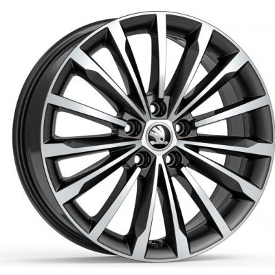 Škoda Trinity 7x18 5x112 ET43 black metallic – Hledejceny.cz