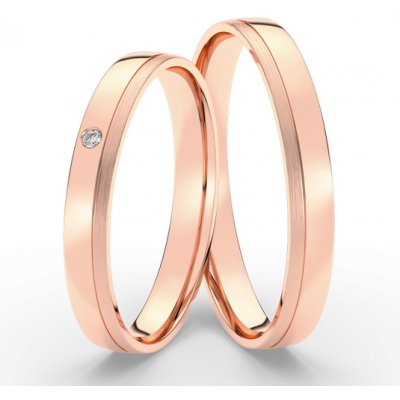 Sofia zlatý dámský snubní prsten ML65 42 C 3WRG – Zboží Mobilmania