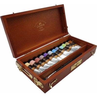 Charvin akrylové barvy Extra Fine 12 x 20 ml dřevěný kufřík Pastel – Hledejceny.cz