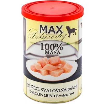 MAX Deluxe Dog kuřecí svalovina bez kosti, konzerva 400 g