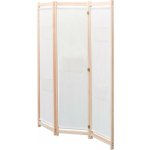 vidaXL 3dílný dělič místností krémový 120 x 170 x 4 cm látka – Zboží Dáma