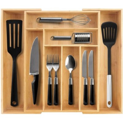eCarla Organizér do šuplíku, příborník, bambusový, nastavitelný ISO 33,5-50x46x4,6cm – Zbozi.Blesk.cz