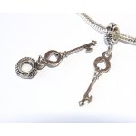 Fashion Jewerly Řetízek Klíč k srdci a ke štěstí, Klíček s listem, Key with leaf 2967 – Hledejceny.cz