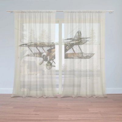 Sablio Záclony Historický dvouplošník Vintage: 2ks 150x250cm – Hledejceny.cz