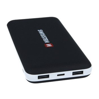 Swissten BLACK CORE SLIM POWER BANK 15000 mAh USB-C INPUT