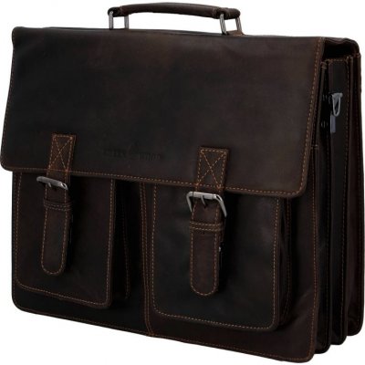 Green Wood Velká a praktická kožená aktovka Lucien hnědá – Hledejceny.cz