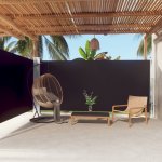 vidaXL Zatahovací boční markýza černá 180 x 600 cm – HobbyKompas.cz