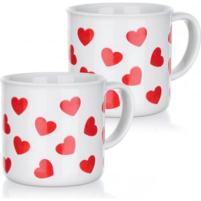 BANQUET Sada keramických hrnků RED HEARTS 2 x 350 ml – Zboží Mobilmania