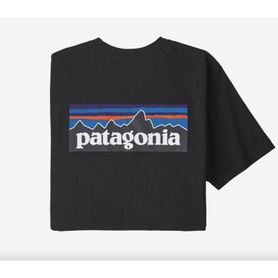 Pánské tričko Patagonia P-6 Logo Responsibili černé – Zboží Mobilmania