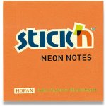 Bloček samolepicí Stick'n Hopax, 76x76 mm, neonově oranžový, 100 lístků – Hledejceny.cz