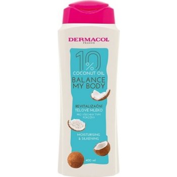 Dermacol Revitalizační Balance My Body Coconut Oil tělové mléko (Moisturising & Silkening Body Milk) 400 ml