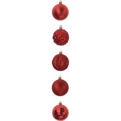 Christmas decoration Vánoční dekorace PLASTOVÉ DEKORATIVNÍ KOULE 6CM SADA 35 KS ČERVENÉ – Hledejceny.cz