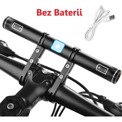 Bike tuning centrum držák na řídítka AL 20 cm extender s Powerbankou bez baterii černá