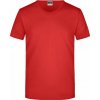 Pánské Tričko James+Nicholson slim-fit tričko do véčka 160g/m Červená JN912