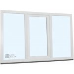 KNIPPING Plastové okno - 70 AD, 2100x1200 mm, FIX/OS/FIX, bílá – Hledejceny.cz