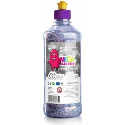 Megaslizoun lepidlo na sliz třpytivé stříbrné 500 ml – Hledejceny.cz