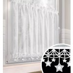 Vánoční dekorační krátká vitrážová záclona do kuchyně STARS 150x90 cm MyBestHome – Hledejceny.cz