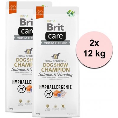 Brit Care Hypoallergenic Dog Show Champion Salmon & Herring 2 x 12 kg – Hledejceny.cz