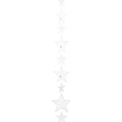 räder Papírová girlanda Stars 120 cm bílá barva papír – Hledejceny.cz